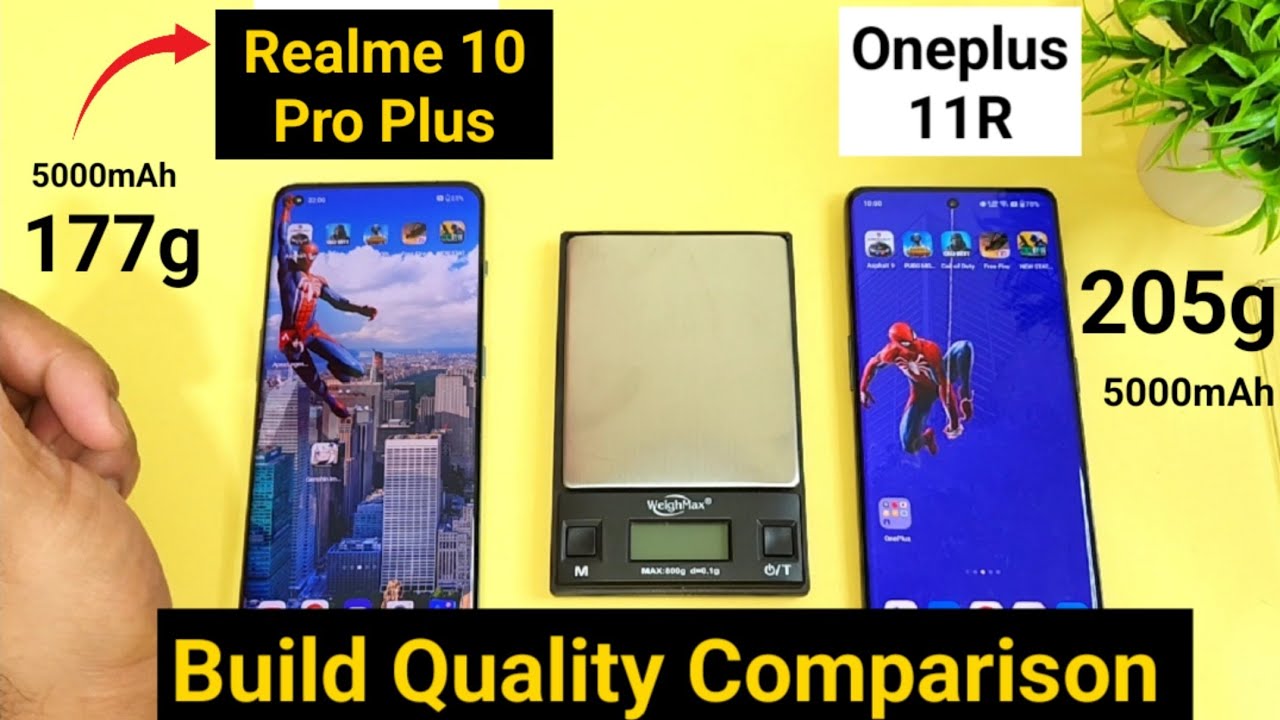 Oneplus 11r vs Realme 10 Pro Plus Weight Comparison which is Best 🔥🔥🔥