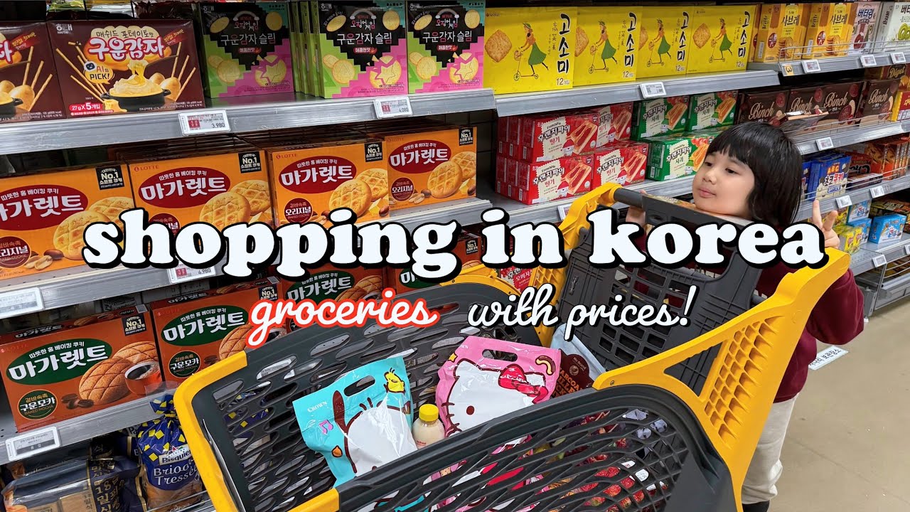 shopping in korea vlog 🇰🇷 grocery food with prices 🛒 fruit & veggies are gold! 💵