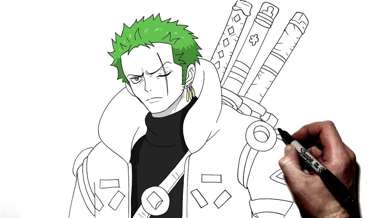 How To Draw Zoro (Egghead) | Step By Step | One Piece