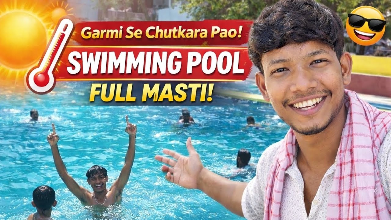 Aaj Swimming 🏊‍♂️ Pool Mein Full Masti 😍 | Garmi Se Chutkara | Full Vlog | #skyvlogger18 