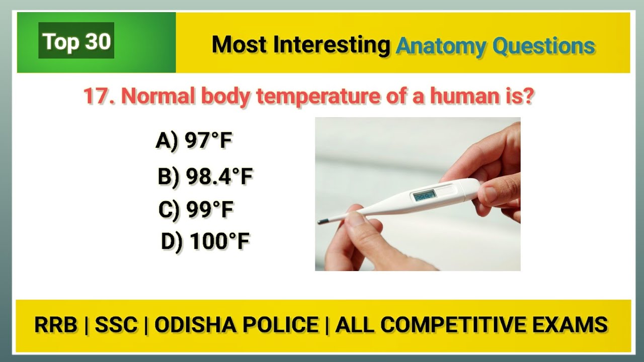 Top 30 Most Interesting Anatomy Gk For Railway Exam And All Competitive exams ll