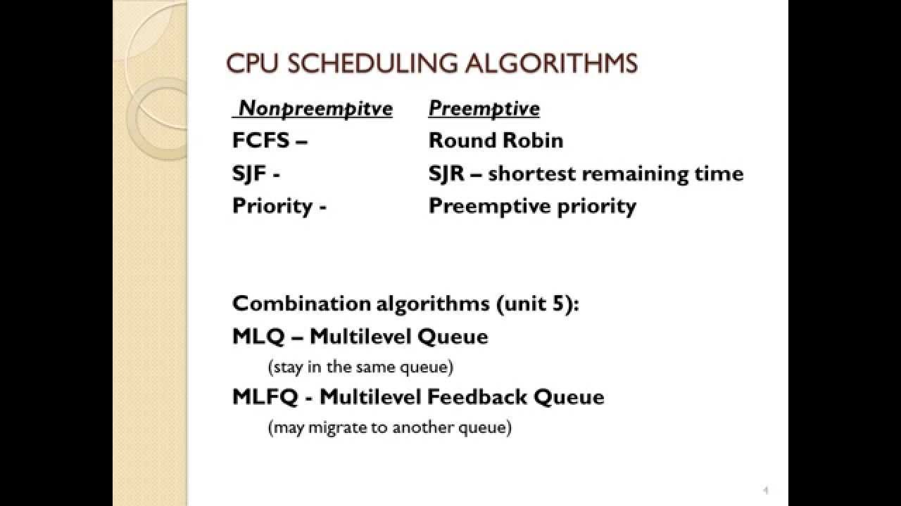 CPU scheduling - FCFS and SJF