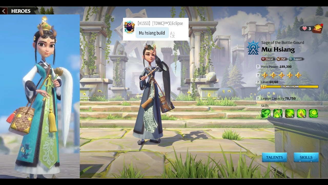 Call of Dragons Epic Mu Hsiang Build