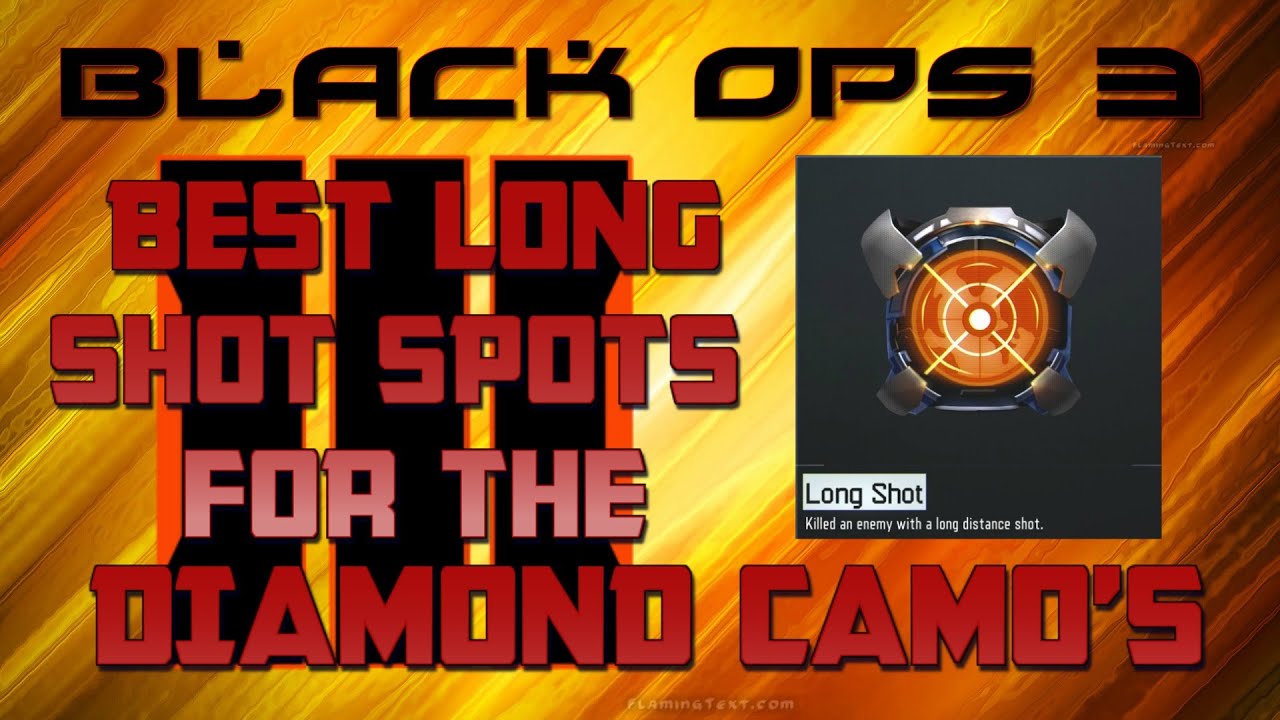 BLACK OPS 3 BEST LONG SHOT MEDAL LOCATIONS FOR DIAMOND CAMO'S