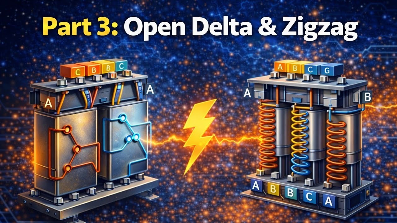 Open Delta و Zigzag | طرق توصيل ملفات المحولات الكهربائية &ndash; الجزء الثالث