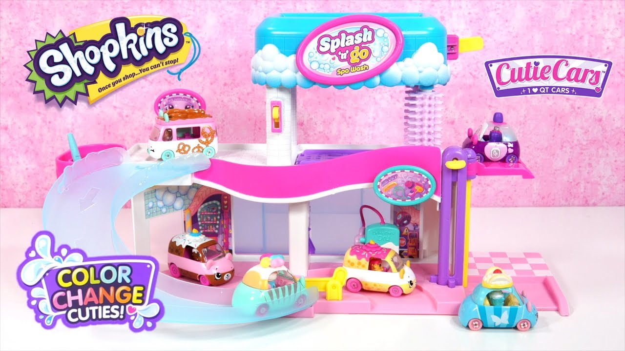 Shopkins Cutie Cars Color Change Cuties Splash n Go Spa Wash