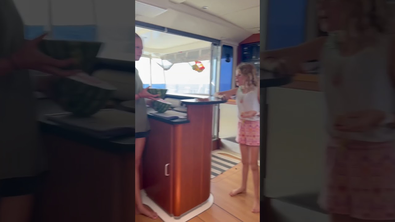 At sea for three weeks - last piece of fruit!!