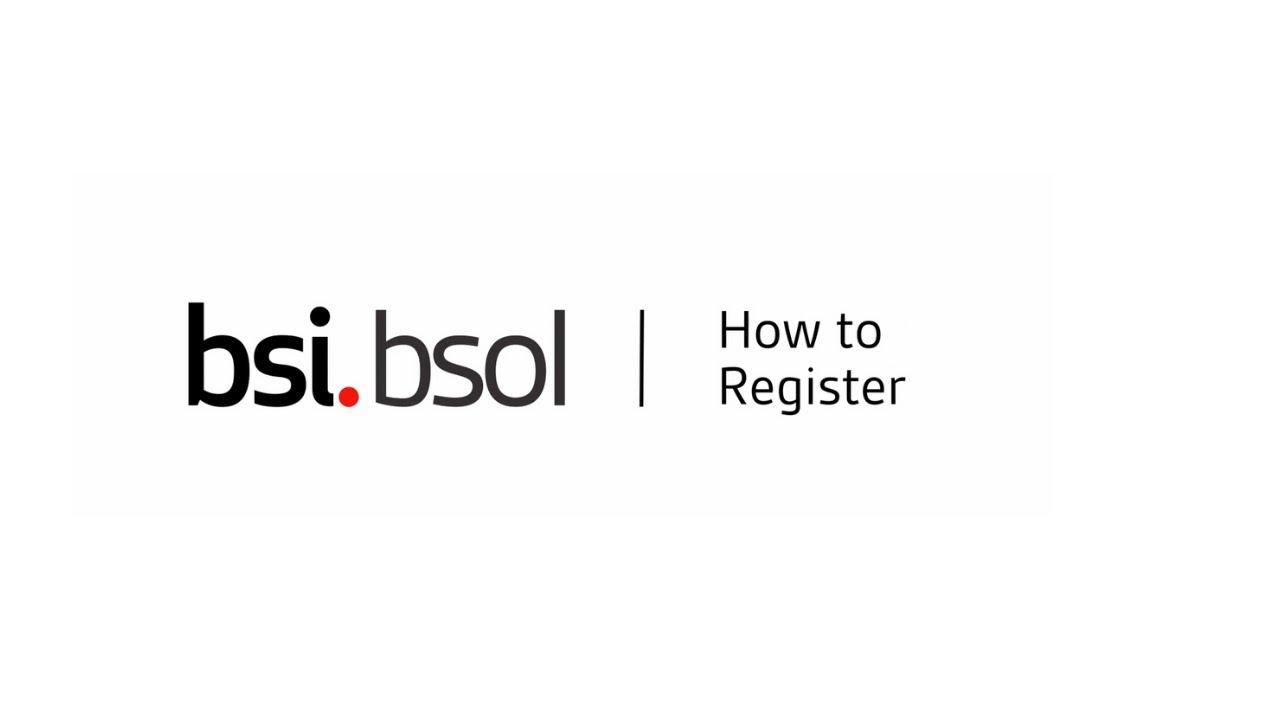 How to register with British Standards Online (BSOL)