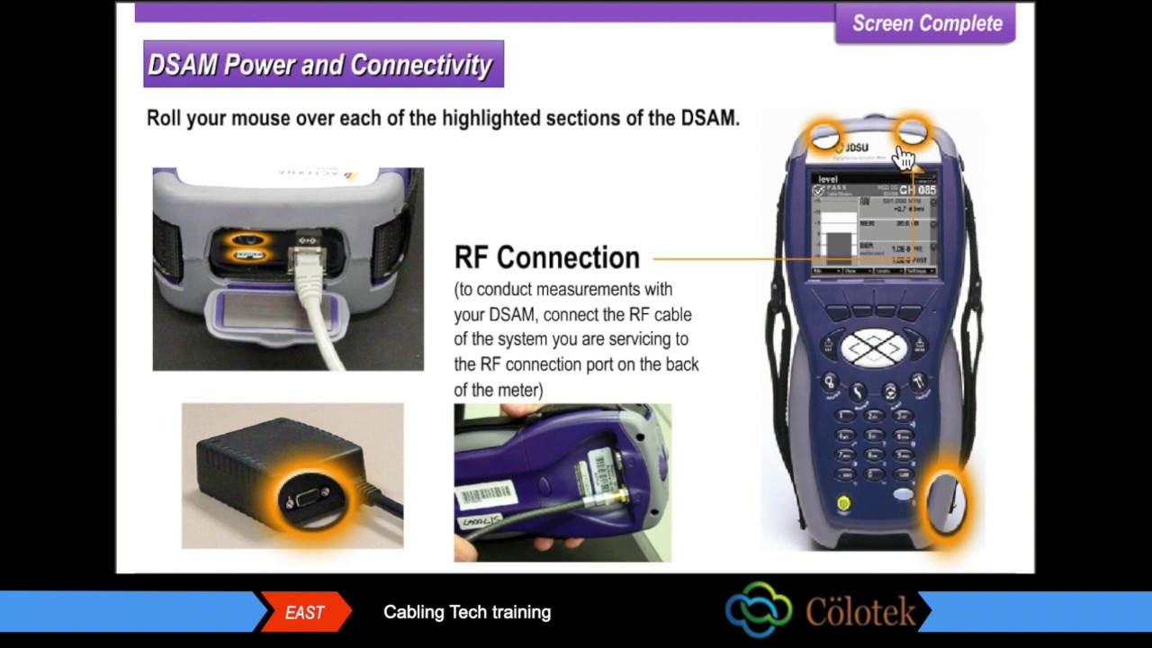 Colotek.com JDSU Meter Training.