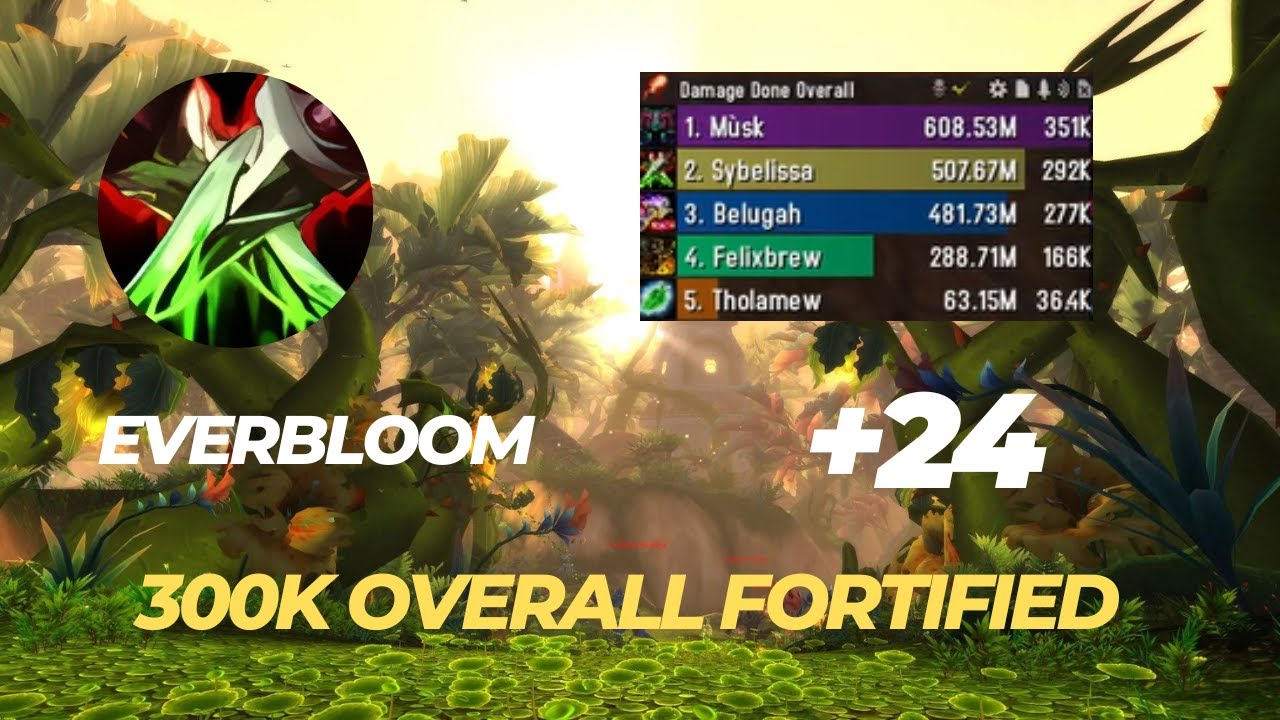 +24 everbloom assassination rogue POV 300k overall  dragonflight 10.2.0 season 3
