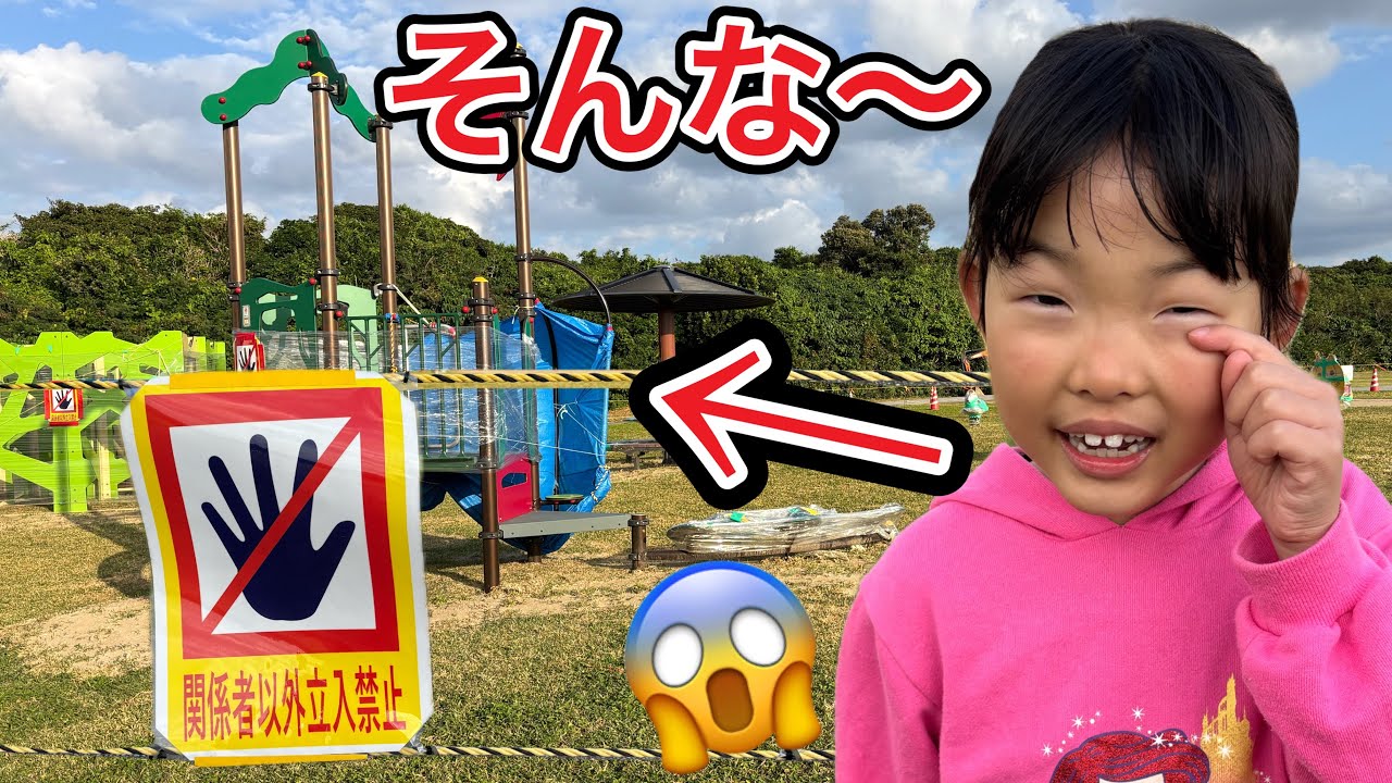 西表島の公園にきたら立ち入り禁止⁉️ショックのここちゃんどうしよう〜〜〜〜😨💦