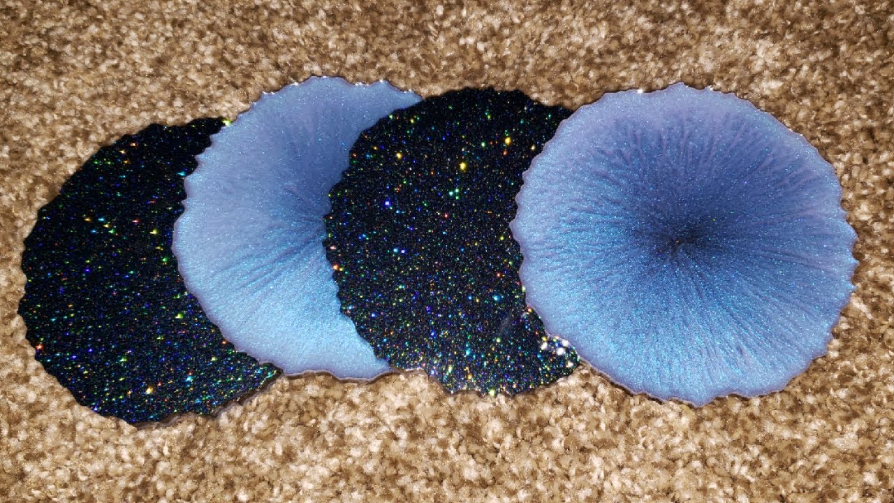 Resin Rainbow Moonstone Agate Coasters / Resin Art / Resin for beginners / Epoxy for beginners