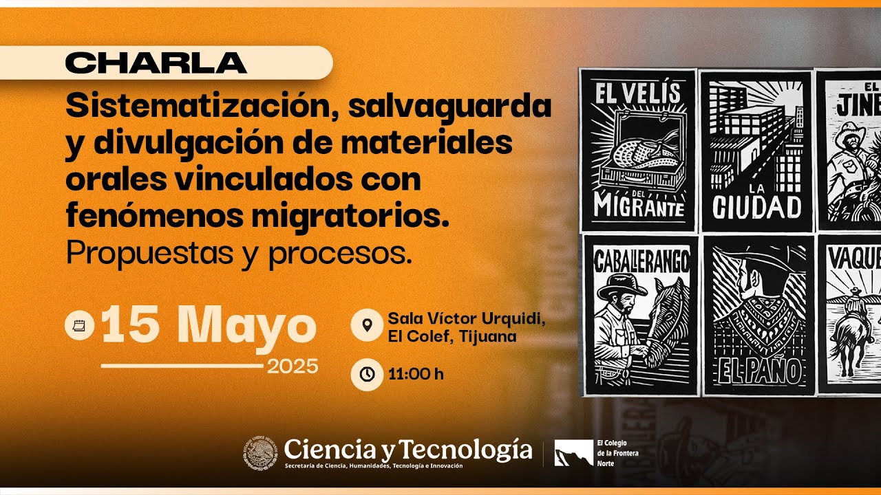 Charla | Sistematizaci&oacute;n, salvaguarda y divulgaci&oacute;n de materiales orales vinculados