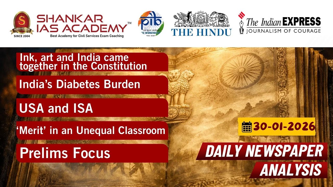Daily Current Affairs Analysis | January 30, 2026 | Shankar IAS Academy | UPSC | Mains 2026