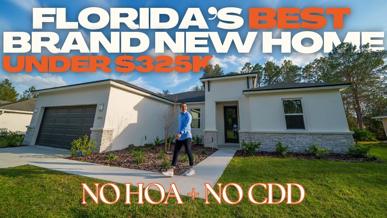 Florida's BEST Brand New Home UNDER $325k with NO HOA & NO CDD