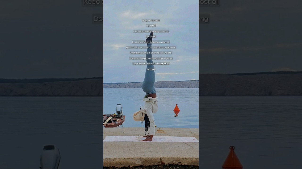Daily Affirmation and yoga of course #yogaeverday #positivethinking #yogawithme