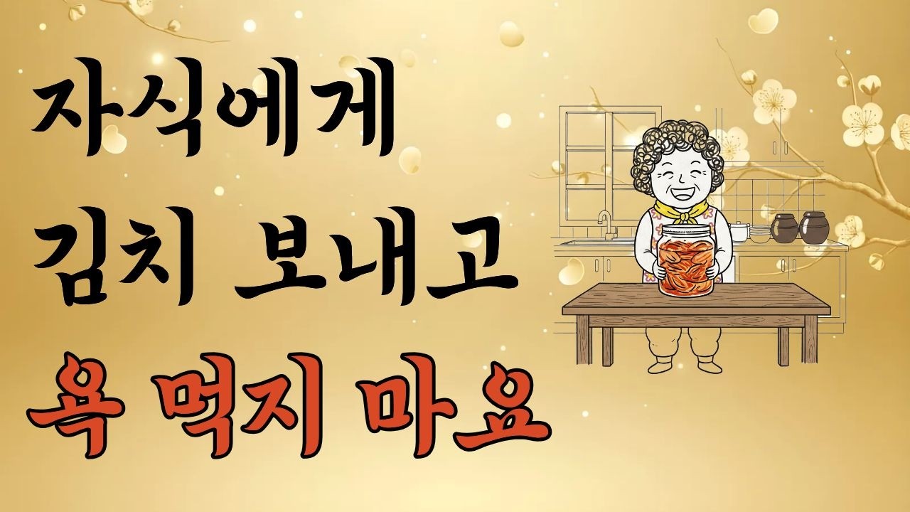 자식에게 김치 보내고 욕 먹지 마세요