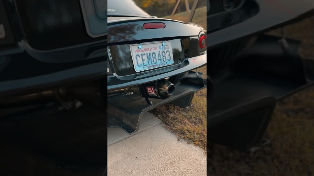 Yoshimura Motorcycle Exhaust on a Mazda Miata? 😌 #miata #jdmcars #viralshorts #mazda #racecars