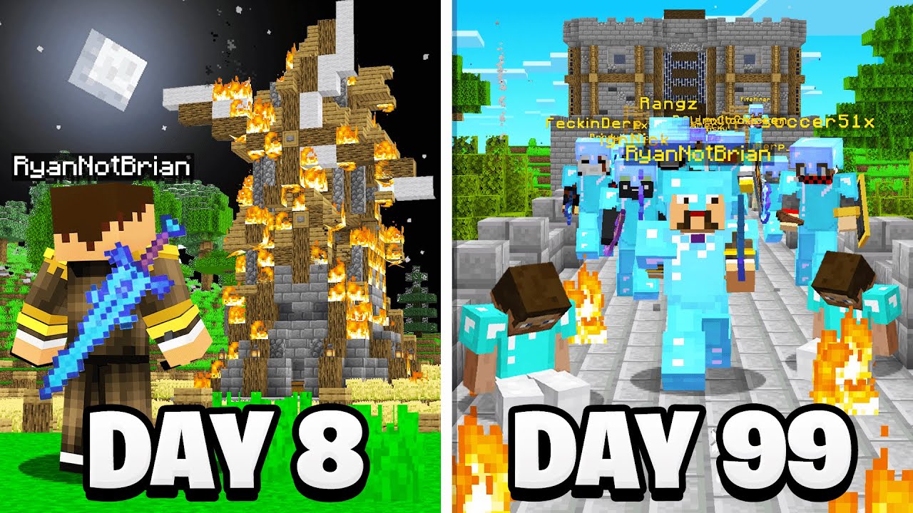 Surviving 100 Days in a Medieval WAR..