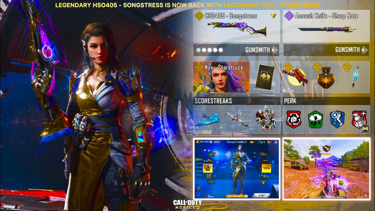 Legendary HSO405 - Songstress is now back with Legendary Nyx - Starstruck to destroy all in CODM SND