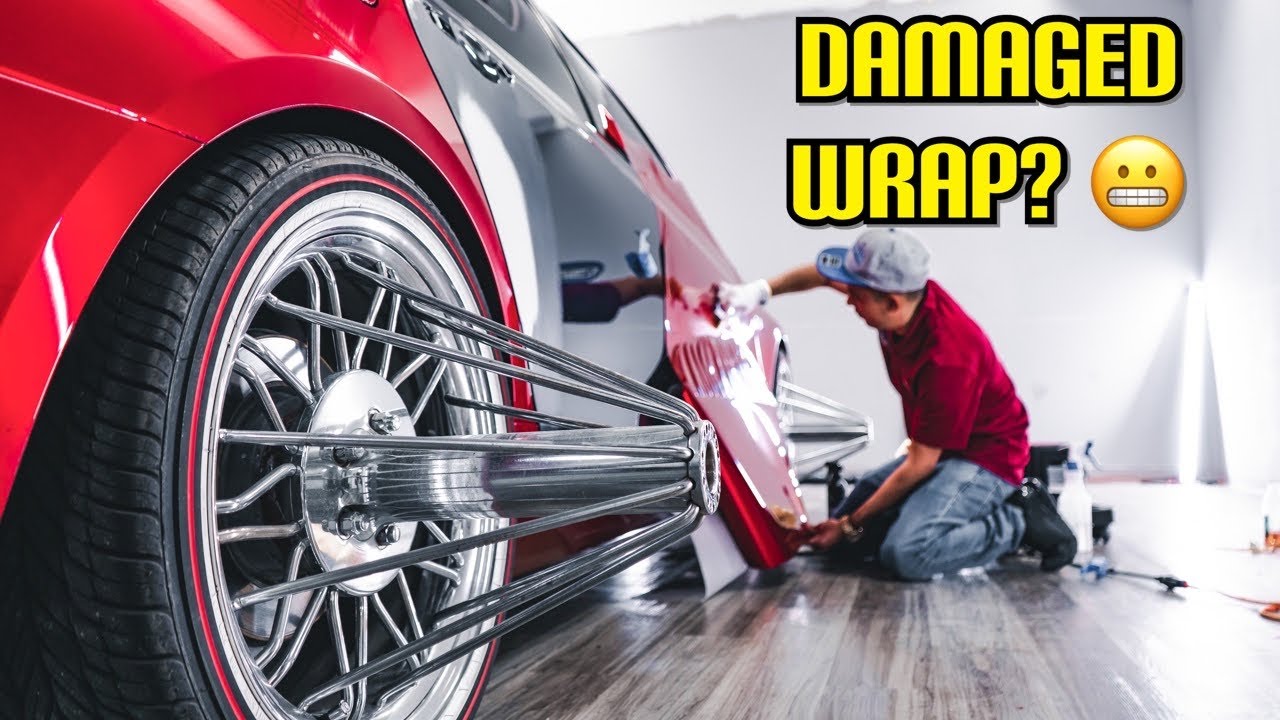 How we Fix a DAMAGED Car Wrap 💪 Paul Wall's Car Wrapped ! 🔥