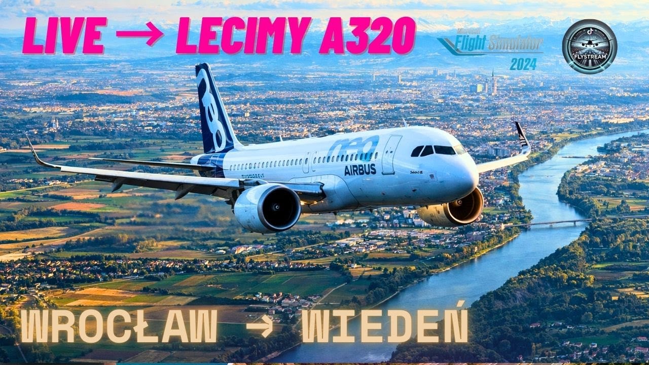 Realistyczny przelot samolotem Airbus A320neo na trasie Wrocław (EPWR) → Wiedeń (LOWW)
