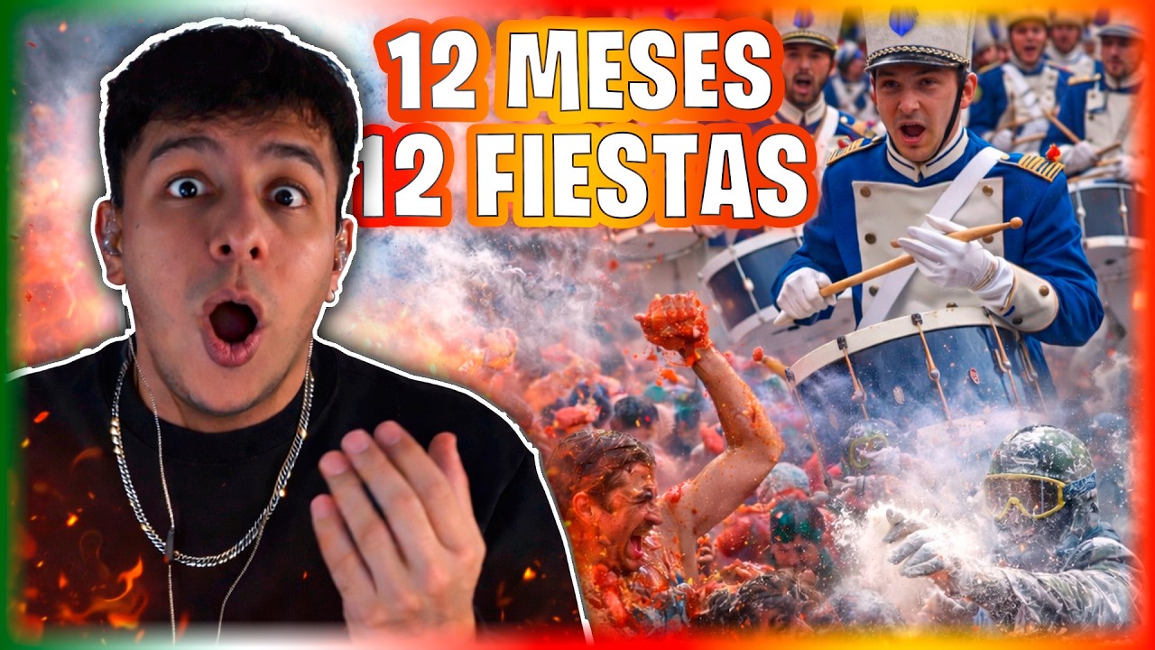 Mexicano reacciona a 12 fiestas de España (una por cada mes) | Mexicano Reacciona a España