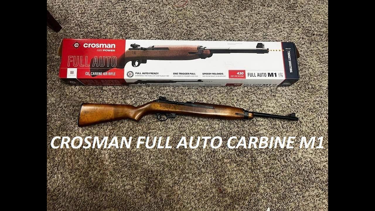CROSMAN FULL AUTO M1 CARBINE-REVIEW-AIR RIFLE BB GUN