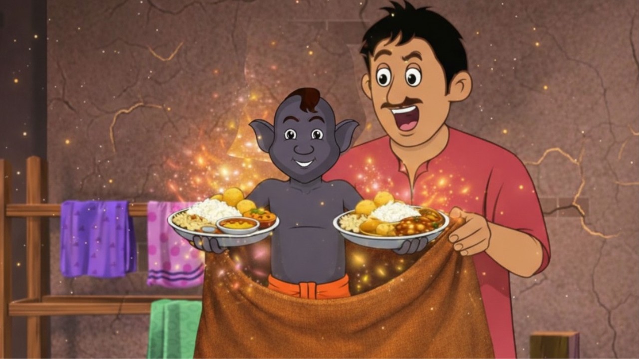 थैले का भूत और जादुई खजाना | Funny Hindi Comedy Story  | New Animated Kahani 2026