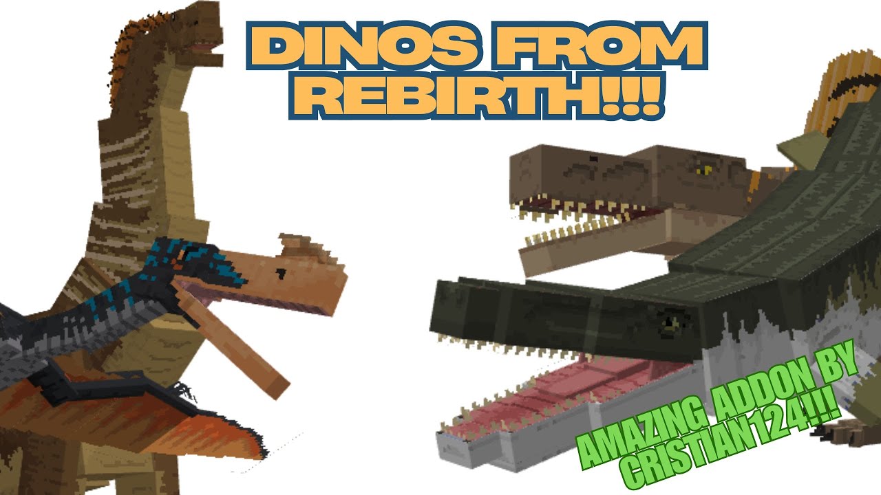 AMAZING JURASSIC WORLD REBIRTH ADDON BY CRISTIAN124!!!!! Minecraft