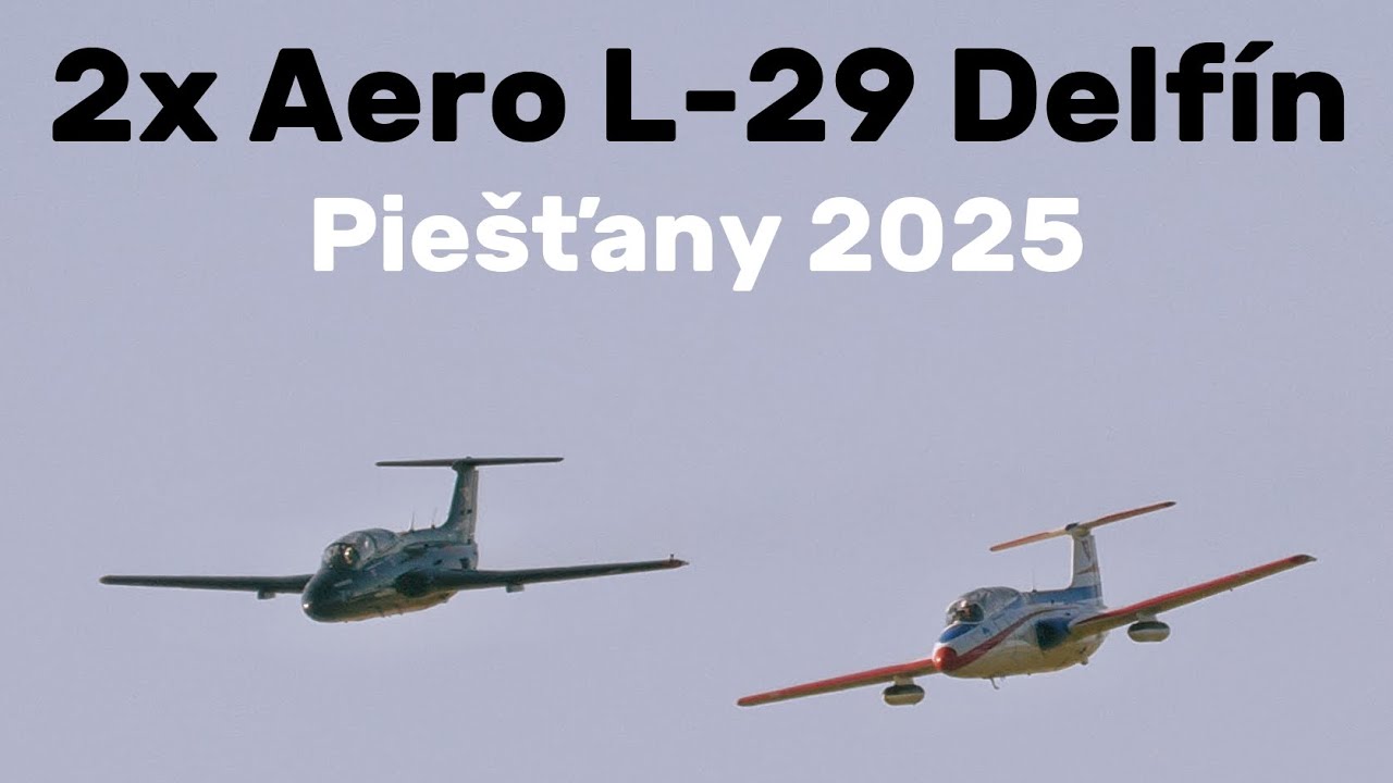 2x Aero L-29 Delf&iacute;n / MAYA | 4K | Festival letectva Pie&scaron;ťany 2025