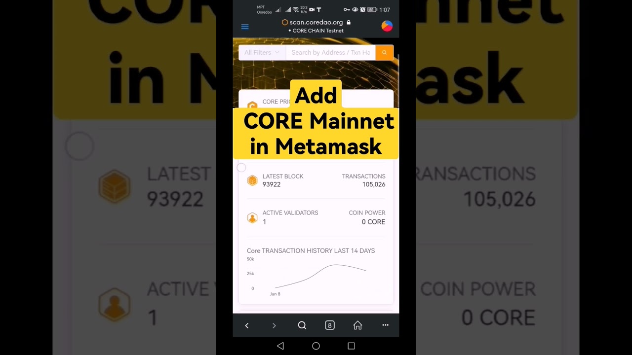 How to add CORE Mainnet to Metamask Wallet | CORE Mining Update