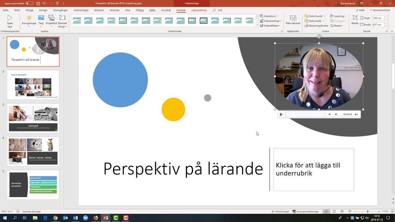 PowerPoint365 - spela in din presentation (Windows)