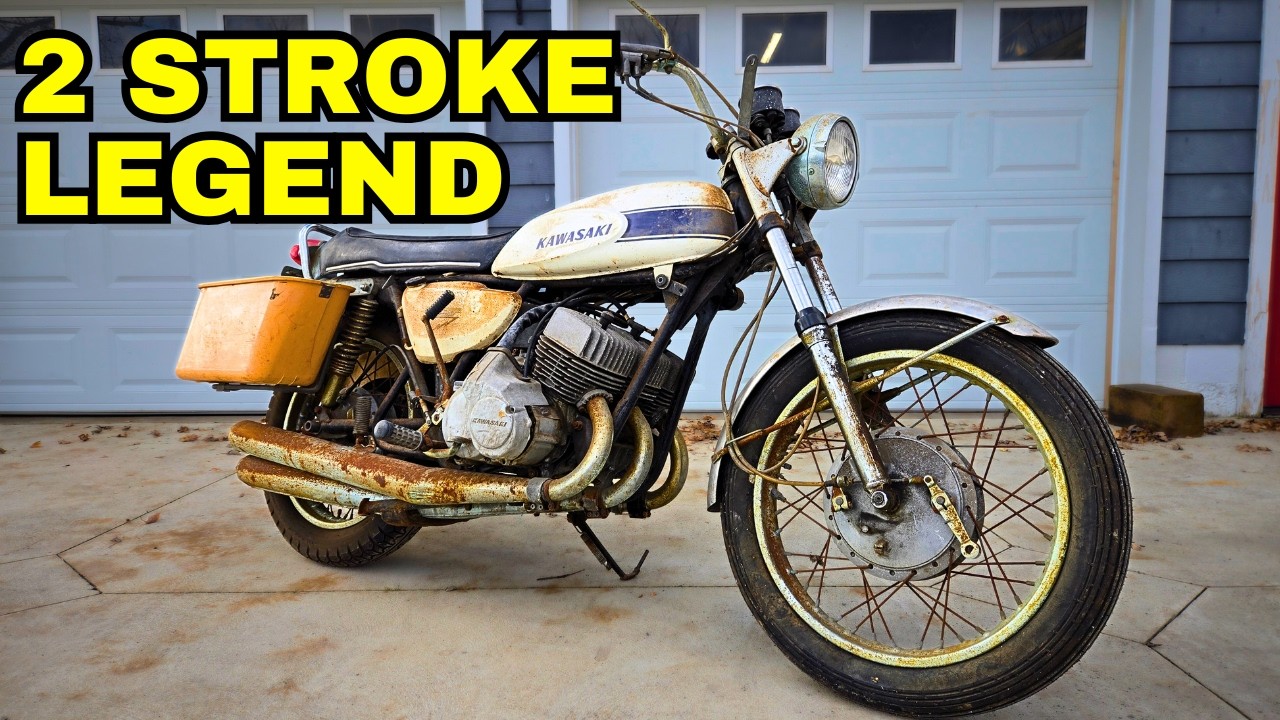 Найден мотоцикл мечты: Kawasaki H1 500 Barn Find 1969 года