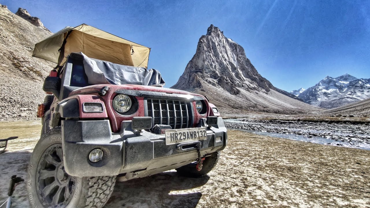 Mahindra Thar Solo Rooftop Camping At The Feet Of Majestic Gonbo Ronjon | Zanskar Valley EP2