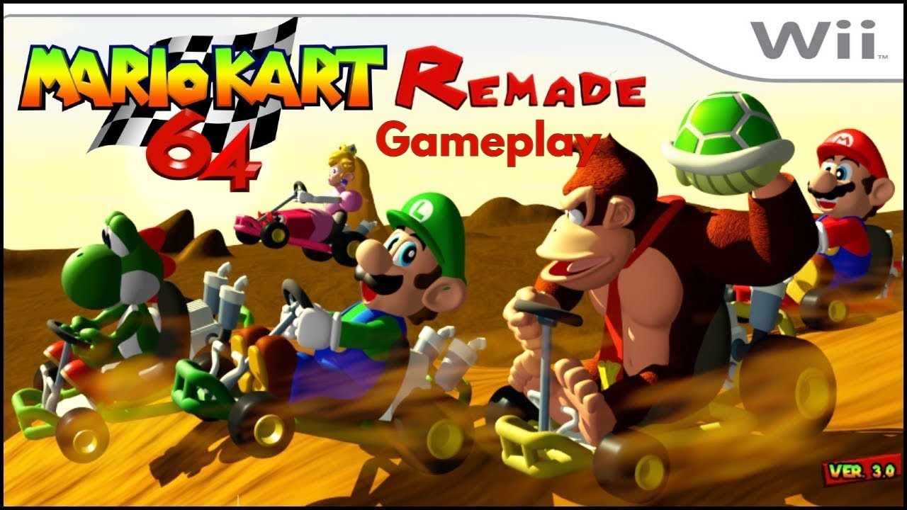 Mario Kart 64 Remade All Tracks (Wii Mod)