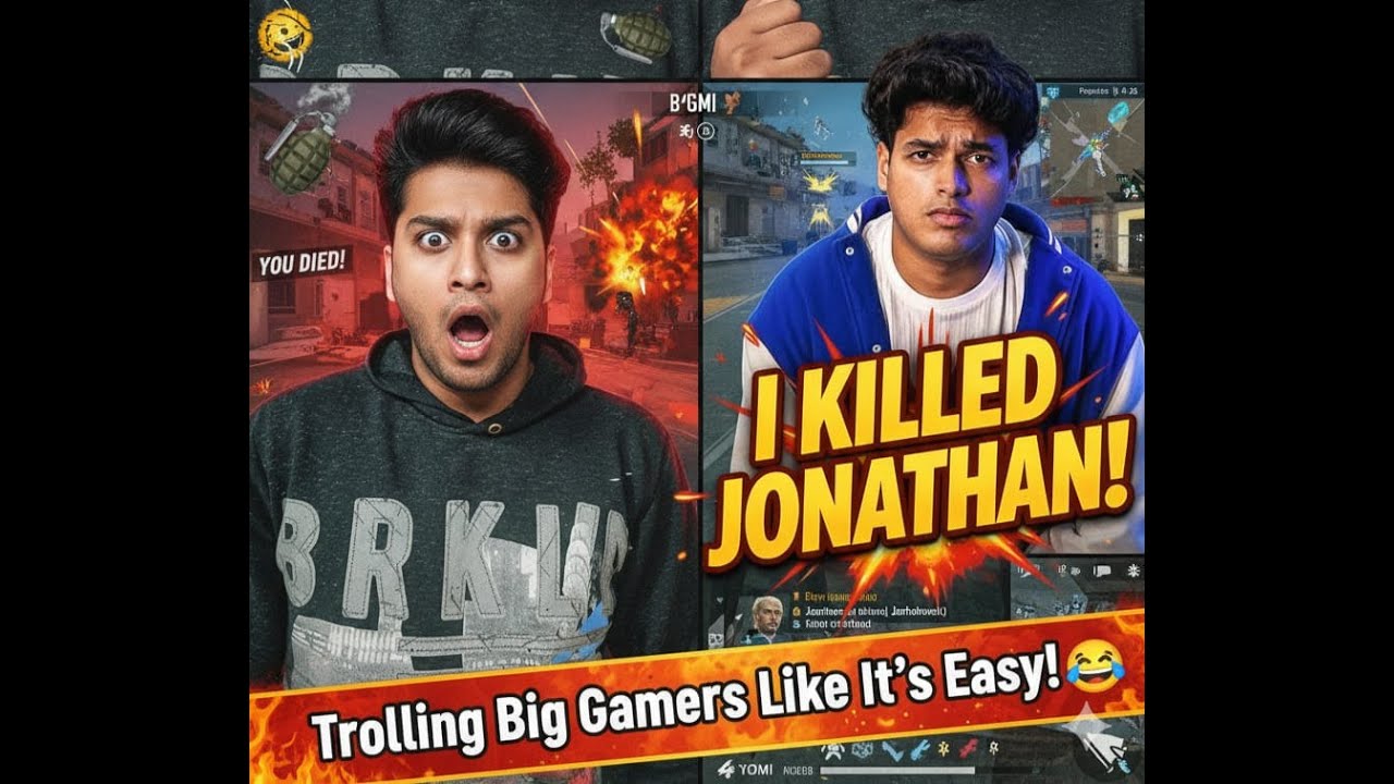 I TROLLED JONATHAN GAMING WITH A GRENADE! 😂 | BGMI Erangel Gameplay