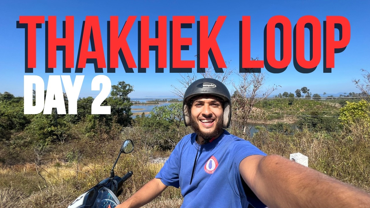 I Found A Ghost Shipwreck, Buddha Carvings & a MASSIVE Cave | Thakhek Loop Day 2 🇱🇦