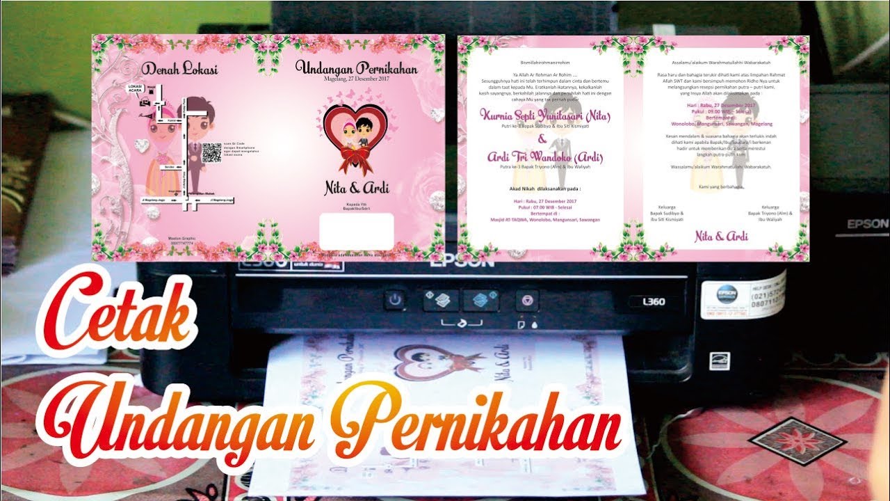 Tutorial CorelDraw Pemula | Cetak Undangan Pernikahan dengan Epson L360 Part3