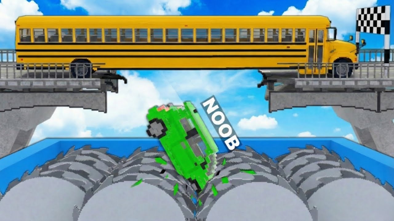 LONG CARS vs GIANT SHREDDER in Teardown