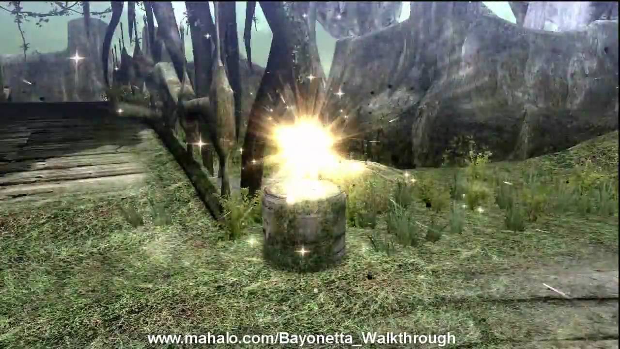 Bayonetta Walkthrough - Chapter 5 - Broken Witch Heart, Broken Moon Pearl, and Hidden LP Locations HD