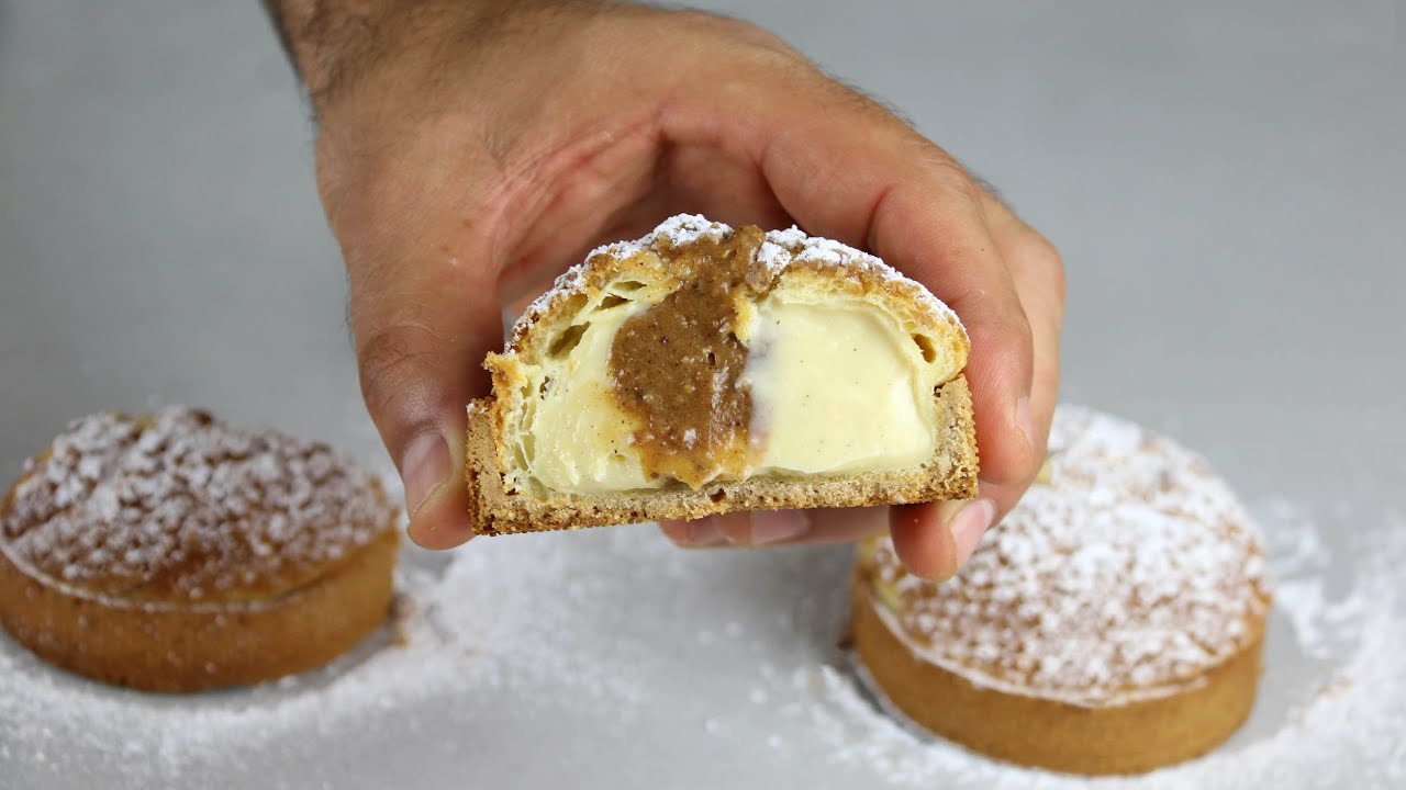 Tartaleta Choux de Crema pastelera de vainilla y Praline / Pastry cream and praline Choux-Tartlet