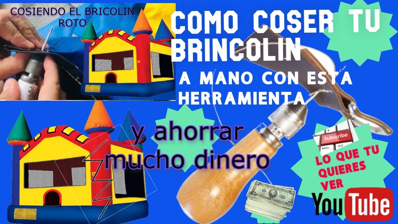 ⛔️⚠️ATENCIÓN ⚠️⛔️como reparar las costuras de un Brincolin fixing up  the seams on the bounce house