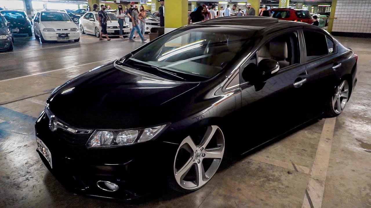 ROUBANDO A CENA  HONDA CIVIC SUSPENSÃO A AR E RODAS ARO 20