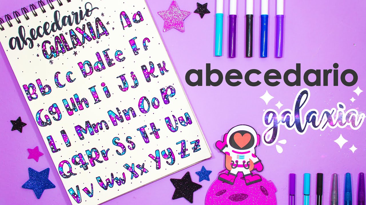 Como hacer el ABECEDARIO tipo GALAXIA / NO LETTERING