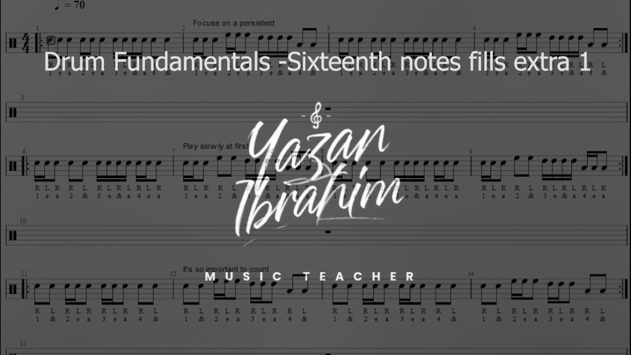 Drum Fundamentals Part 2 – Sixteenth Note Fills Extra 1