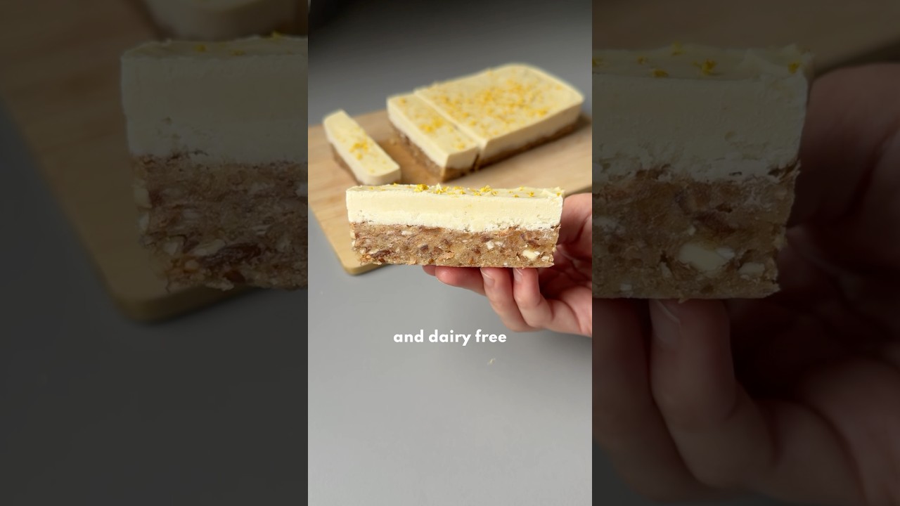 FROZEN LEMON BARS 🍋 #dairyfree #lemonbars