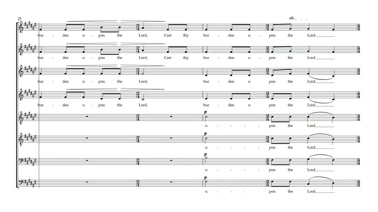 Cast thy burden upon the Lord Bass 1 Guide