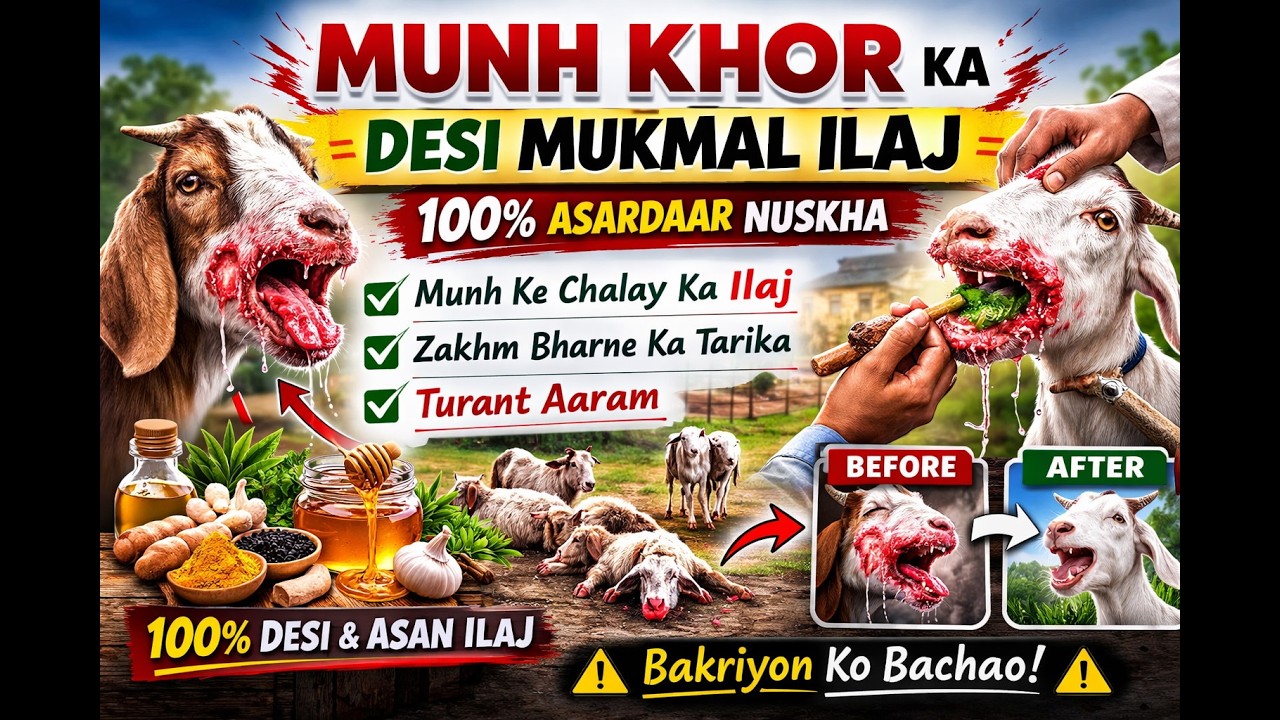 Munh Khor Ki Bemari Ka Desi Mukmal Ilaaj | Bakriyon Mein Munh Khor Ka Asan Gharelu Ilaj 2026