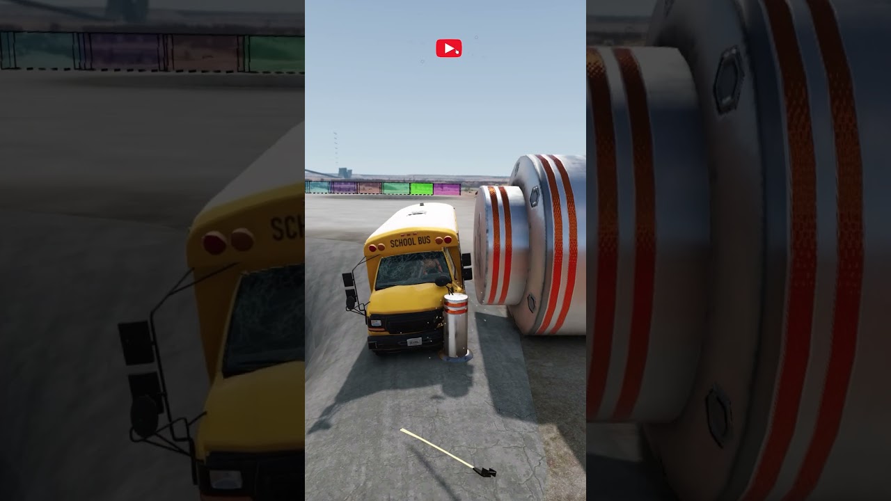 Счастливчик-автобус выиграл! 🚌🚧 #beamngdrive #shorts
